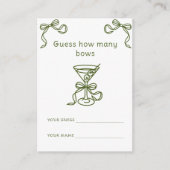 Martini Guess Wie viele Bows Bridal Spiel Begleitkarte (Vorderseite)