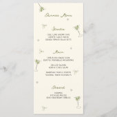 Martini handgezeichnetes zweiseitiges Abendessen u Menükarte (Vorderseite)