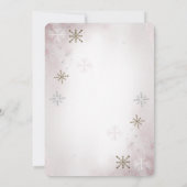 Martini Heart Snowflakes Bridal Luncheon Einladung (Rückseite)