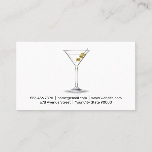 Martini | Holzrahmen Visitenkarte (Rückseite)