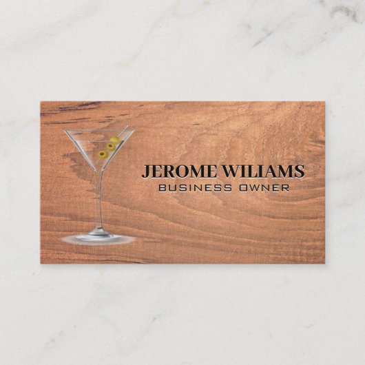 Martini | Holzrahmen Visitenkarte (Vorderseite)