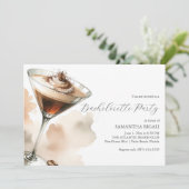 Martini Horizontal Junggeselinnen-Abschied Einladu Einladung (Stehend Vorderseite)