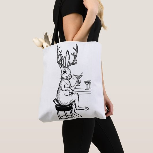 Martini Jackalope tote Tasche (Von Nahem)