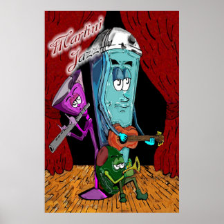 Martini Jazz Poster