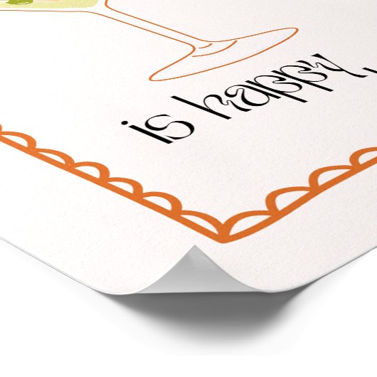 Martini Jede Stunde Poster (Ecke)