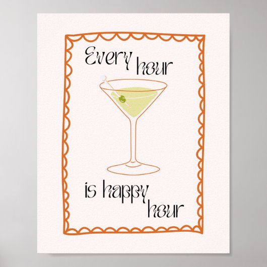 Martini Jede Stunde Poster (Vorne)