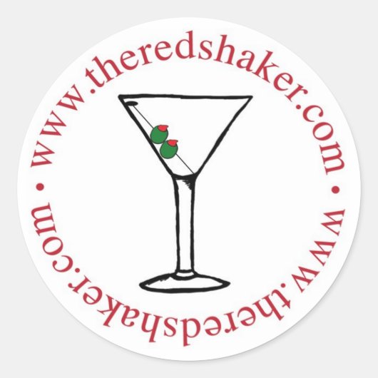 Martini-Kreisaufkleber - groß Runder Aufkleber (Vorderseite)