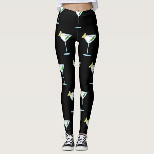 Martini Liebhaber Cocktail Glass Barkeeper Alkohol Leggings (Vorderseite)