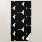 Martini Liebhaber Cocktail Glass Barkeeper Alkohol Strandtuch (Vorderseite)