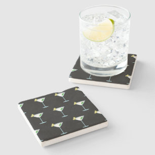 Martini-Liebhaber Cocktailglas Barkeeper Alkohol Steinuntersetzer