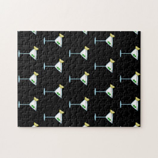 Martini liebt Cocktail Glass Barkeeper Alkohol Puzzle (Horizontal)