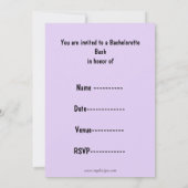 Martini Lila Junggeselinnen-Abschied Einladungen (Rückseite)
