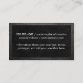 Martini-Logo | Schwarzes Leder Visitenkarte (Rückseite)