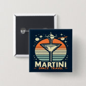 Martini-Logos für Raumfahrten Button (Vorne & Hinten)