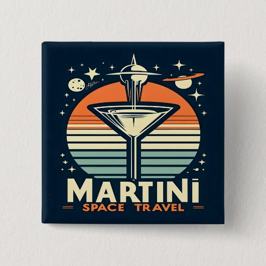 Martini-Logos für Raumfahrten Button (Vorderseite)