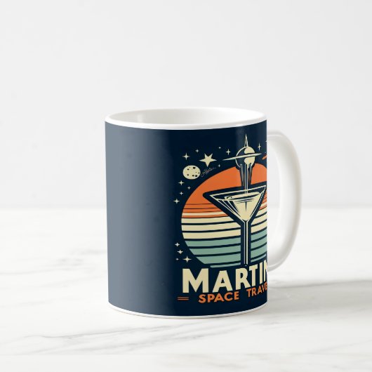 Martini-Logos für Raumfahrten Kaffeetasse (VorderseiteRechts)