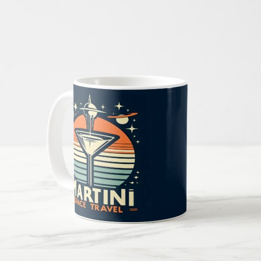 Martini-Logos für Raumfahrten Kaffeetasse (Vorderseite Links)