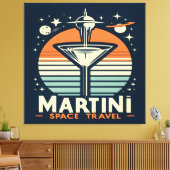 Martini-Logos für Raumfahrten Leinwanddruck (Insitu (Wohnzimmer))