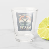 Martini-Logos für Raumfahrten Schnapsglas (Rückseite)