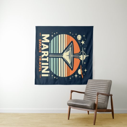 Martini-Logos für Raumfahrten Wandteppich (Beispiel (Horizontal))