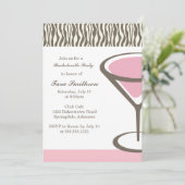 {Martini} Mädchen Einladung (Stehend Vorderseite)