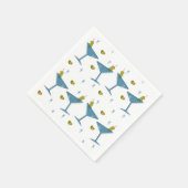 Martini Madness Retro Cocktail Napkins Serviette (Ecke)