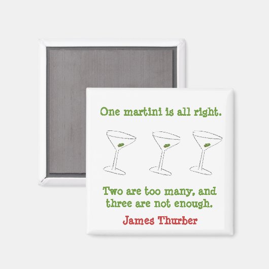 Martini Magnet (Vorderseite/Rückseite)
