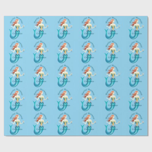 Martini Meerjungfrau Thunder_Cove Geschenkpapier (Flach)