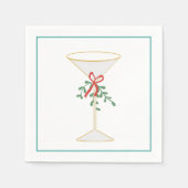 Martini & Mistletoe Cocktail Napkin Serviette (Vorderseite)