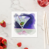 Martini mit einer Olive Serviette (Beispiel)