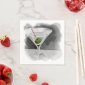Martini mit Olive Serviette (Beispiel)