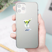 Martini mit Oliven Aufkleber (Telefon)