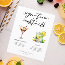 Martini Mojito Signature Cocktails Hochzeitsmenü