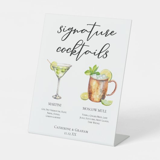 Martini Moskauer Mule Signature Cocktails Menü Sockelschild (Vorderseite)