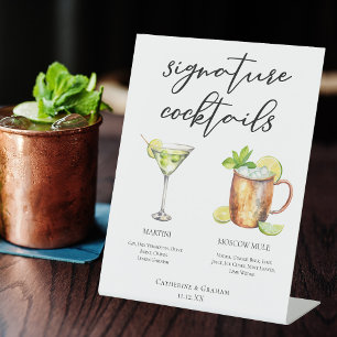 Martini Moskauer Mule Signature Cocktails Menü Sockelschild