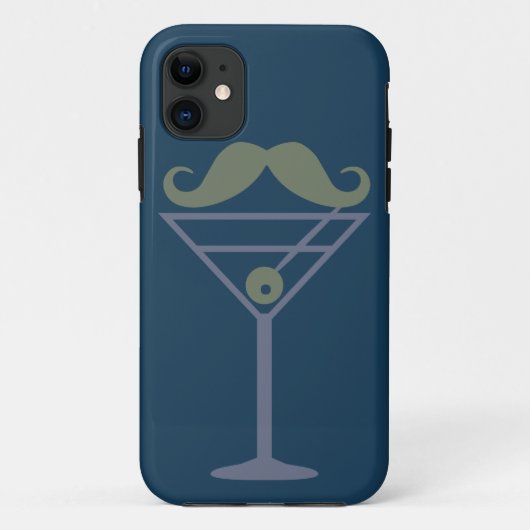 Martini Mustache benutzerdefiniertes iPhone-Gehäus Case-Mate iPhone Hülle (Rückseite)