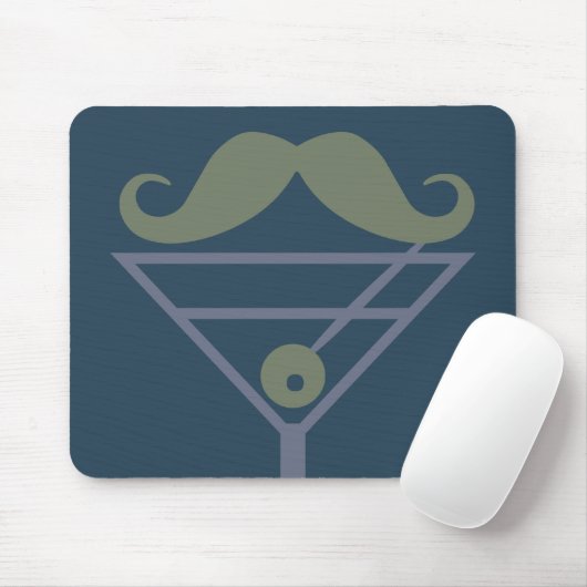 Martini Mustache Custom Mousepad (Mit Mouse)