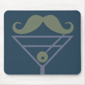 Martini Mustache Custom Mousepad (Vorne)