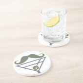 Martini Mustache Custom Untersetzer (Seite)