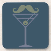 Martini Mustache Custom Untersetzer (Vorderseite)
