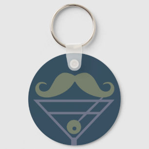 Martini Mustache kundenspezifische Schlüsselkette Schlüsselanhänger