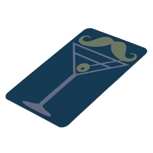 Martini Mustache Magnet (Linke Seite)