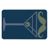 Martini Mustache Magnet (Horizontal)