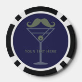 Martini Mustache Poker-Chips Pokerchips (Rückseite)
