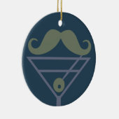 Martini Mustache Zollschmuck Keramik Ornament (Rechts)