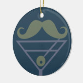 Martini Mustache Zollschmuck Keramik Ornament (Links)