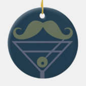 Martini Mustache Zollschmuck Keramik Ornament (Hinten)