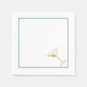 Martini & Olive Cocktail Napkin II Serviette (Vorderseite)