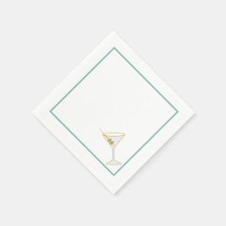 Martini & Olive Cocktail Napkin II Serviette