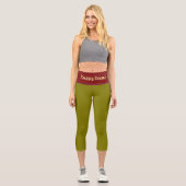 "MARTINI OLIVE" Custom High-Waisted Capri Pants (Vorderseite)